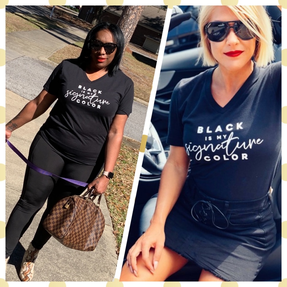 Black Signature Graphic Tee